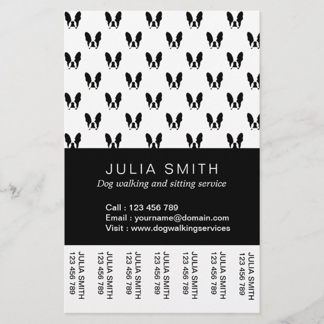 Fransk Bulldog Flygblad (Framsidan)