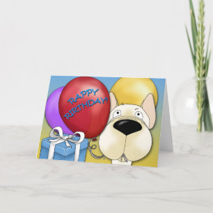 Fransk Bulldog-födelsedagskort Kort