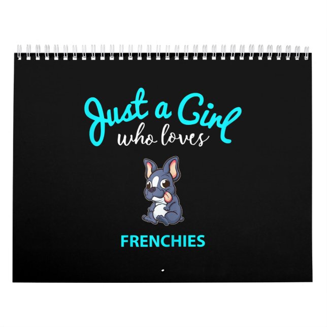 Fransk Bulldog for Girls Kids Fransk Bulldog Kalender (Omslag)