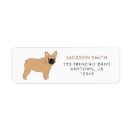 Fransk Bulldog Frenchie-adressetikett Returadress Etikett