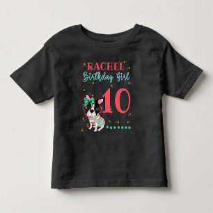 Fransk Bulldog Frenchie Birthday Girl T Shirt