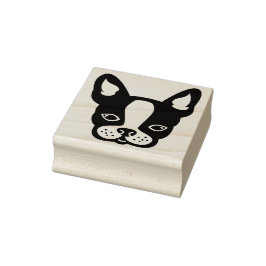Fransk Bulldog-Frenchie-Boston Terrier-Frimärke Stämpel