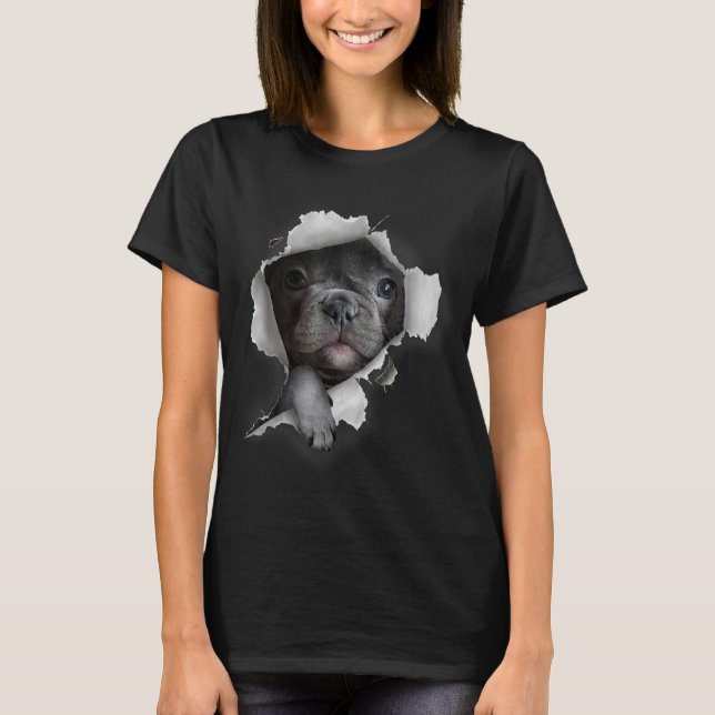 Fransk Bulldog Frenchie Frenchie T Shirt (Framsida)
