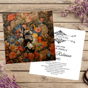 Fransk Bulldog Frenchie Garden Tapestry Birthday Tack Kort
