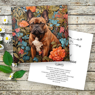 Fransk Bulldog Frenchie Garden Tapestry Birthday Tack Kort