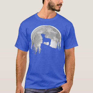 Fransk Bulldog Frenchie Howling Måne  T Shirt