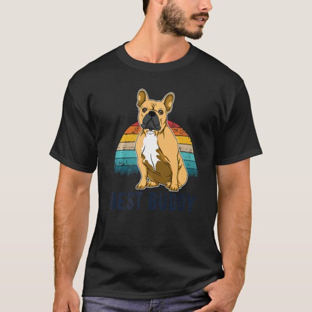 Fransk Bulldog Frenchie Hund aveln 168 T Shirt (Framsida)