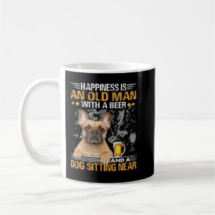 Fransk Bulldog Frenchie Hund Happity är ett gammal Kaffemugg
