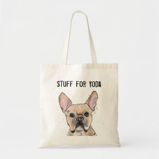Fransk Bulldog Frenchie hund lustilshoppare Tote B Tygkasse
