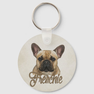 Fransk Bulldog-Frenchie Hund Nyckelring