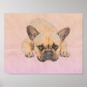 Fransk Bulldog-Frenchie Hund Poster