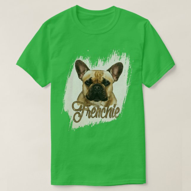 Fransk Bulldog Frenchie Hund T Shirt (Design framsida)