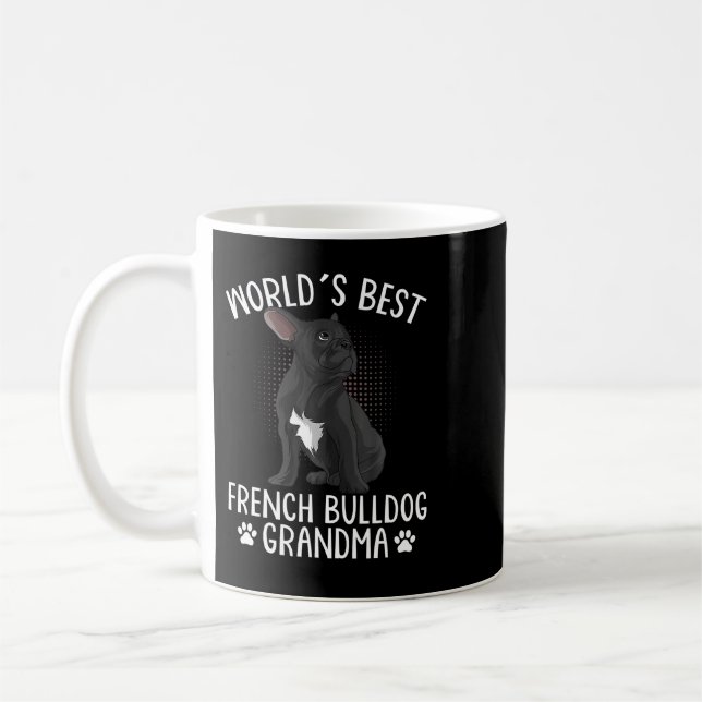 Fransk Bulldog Frenchie Hund World s Best Fransk B Kaffemugg (Vänster)