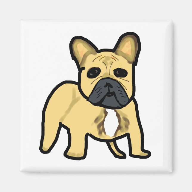 Fransk Bulldog Frenchie Magnet (Framsidan)