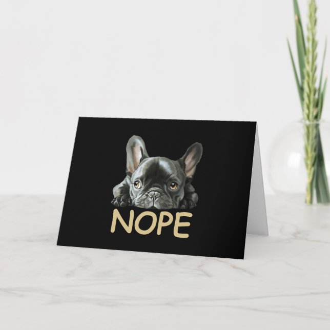 Fransk Bulldog | Frenchie Nope Gifts Inbjudan (Framsida)
