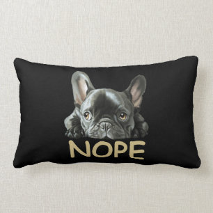 Fransk Bulldog Frenchie Nope Gifts Lumbarkudde
