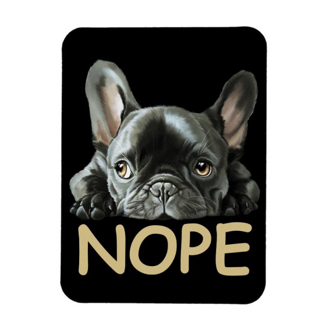 Fransk Bulldog | Frenchie Nope Gifts Magnet (Vertikal)