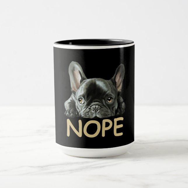 Fransk Bulldog| Frenchie Nope Gifts Mugg (Center)