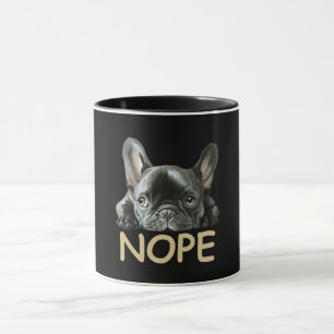 Fransk Bulldog Frenchie Nope Gifts Mugg