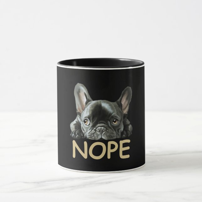 Fransk Bulldog| Frenchie Nope Gifts Mugg (Center)