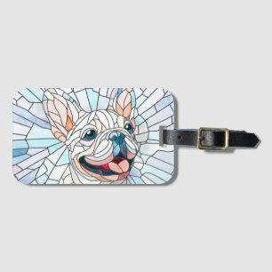 Fransk Bulldog-Frenchie-pastellmosaik Bagagebricka