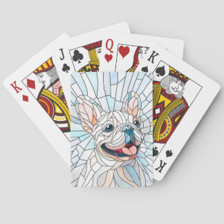 Fransk Bulldog-Frenchie-pastellmosaik Casinokort