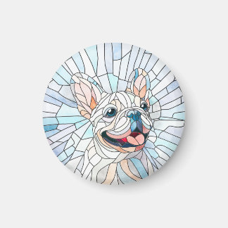 Fransk Bulldog-Frenchie-pastellmosaik Magnet