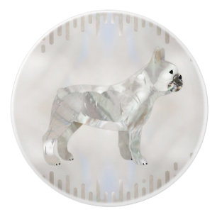 Fransk Bulldog - Frenchie pearl silhuette Knopp