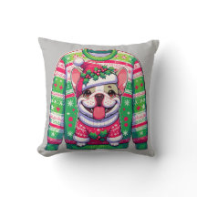 Fransk bulldog ful julsötare humoristisk