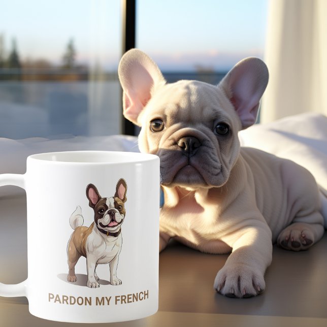 Fransk Bulldog Funny Personlig Kaffemugg (Skapare uppladdad)