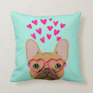 Fransk Bulldog - gåva från fawn valentines kärl Kudde