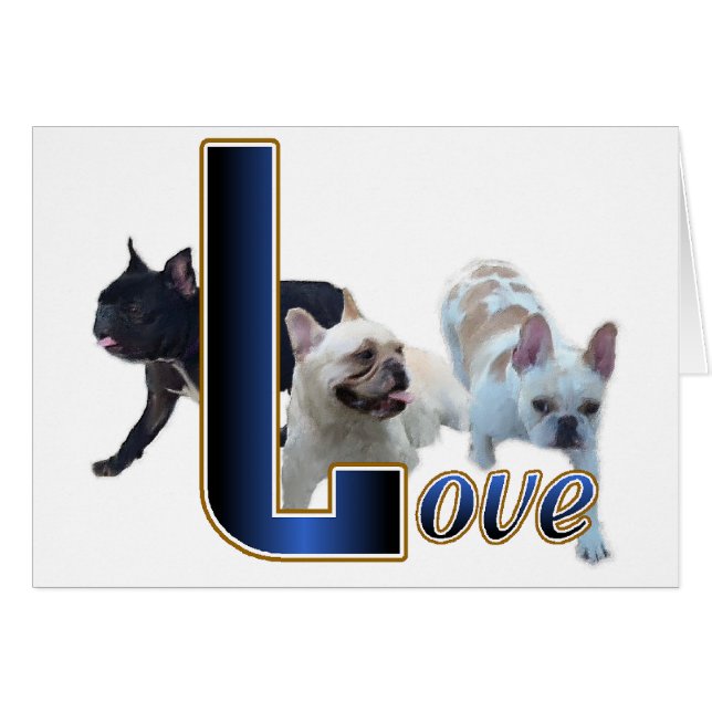 Fransk Bulldog-gåvor Hälsningskort (Framsidan Horizontal)