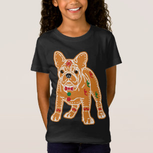 Fransk Bulldog Gingerbröd Hund Djurälskare Christm T Shirt