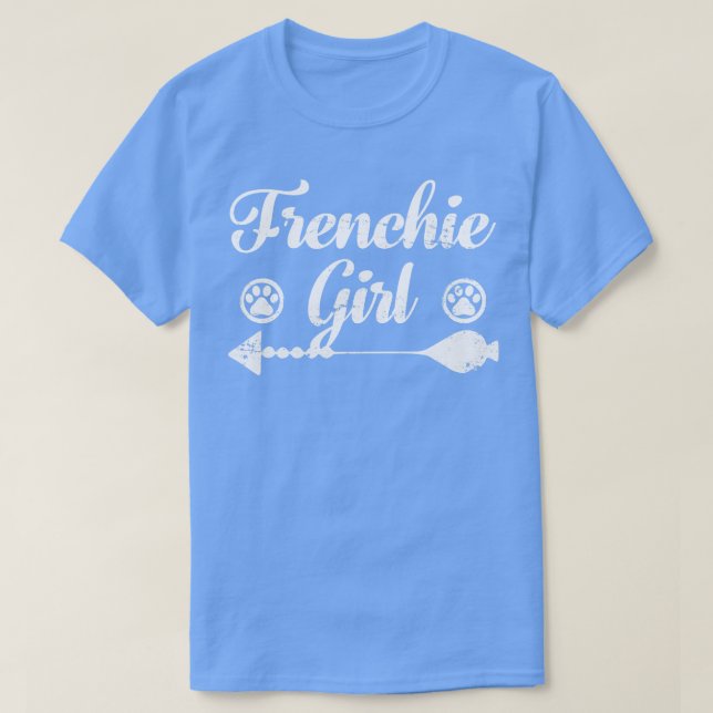 Fransk Bulldog Girl Pet Owner Gift Frenchie T Shirt (Design framsida)