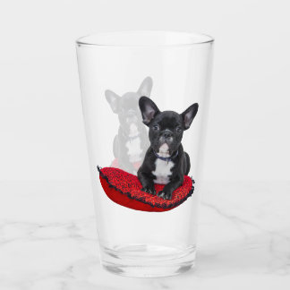 Fransk Bulldog Glass Tumbler Glaskopp