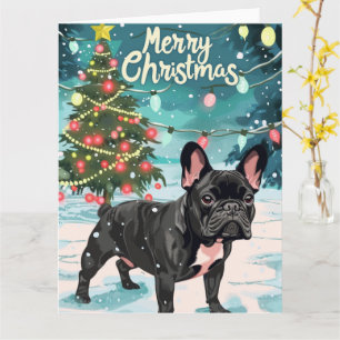 Fransk Bulldog God jul Kort
