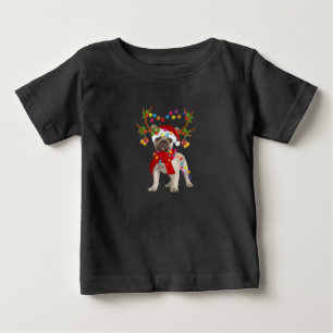 Fransk Bulldog Gorgous Reindeer Julgran T Shirt
