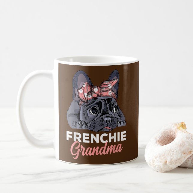 Fransk Bulldog Grandma Frenchie Hund mors dag Kaffemugg (Med munk)