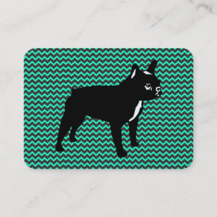 Fransk Bulldog Grönt Cards Visitkort
