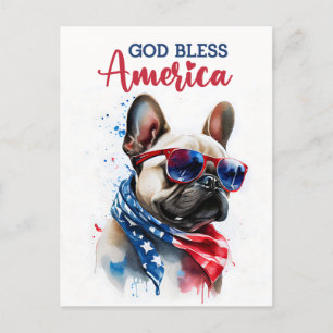 Fransk Bulldog, Gud välsigne Amerika vykort