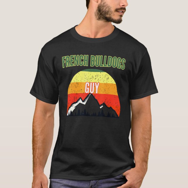 Fransk Bulldog Guy T Shirt (Framsida)