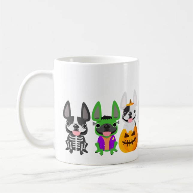 Fransk Bulldog Halloween Mugg (Vänster)