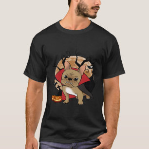 Fransk Bulldog Halloween Pumpkin Frenchie Witch T Shirt