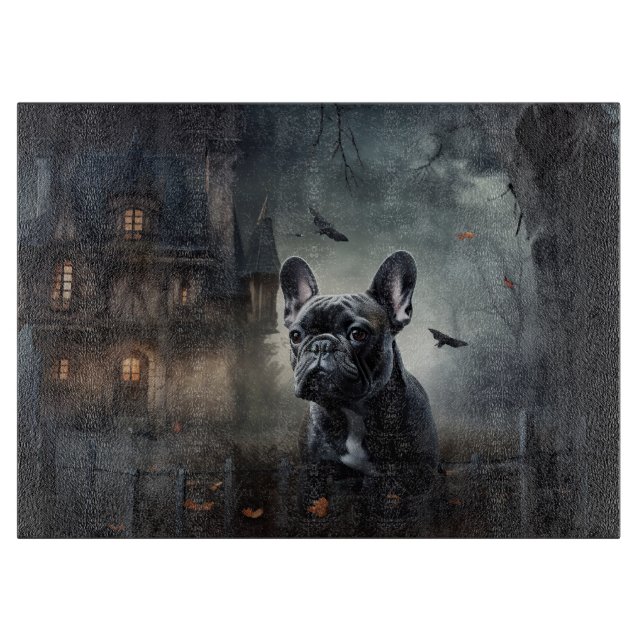 Fransk Bulldog Halloween Scary (Framsidan)