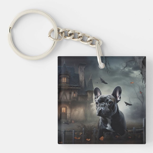 Fransk Bulldog Halloween Skräckinjagande (Framsidan)