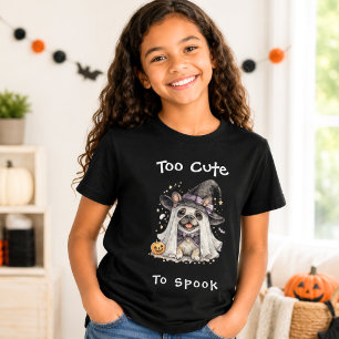 Fransk Bulldog Halloween Tjej Söt Häxa T Shirt