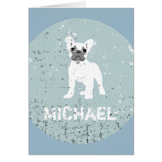 Fransk BullDog Hälsningskort