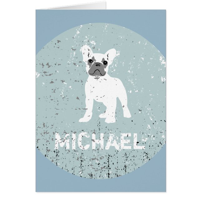 Fransk BullDog Hälsningskort (Framsidan)