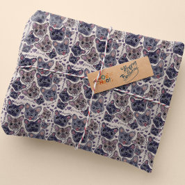 Fransk Bulldog Hand Drawn Tecknad Head Presentpapper