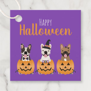 Fransk Bulldog Happy halloween Gåvor Etiketter